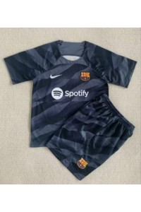 Barcelona Doelman Babytruitje Uit tenue Kind 2022-23 Korte Mouw (+ Korte broeken)